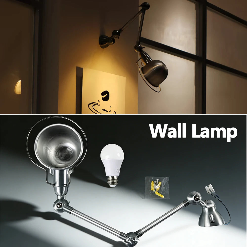 plug in swing arm sconce - product view 2
