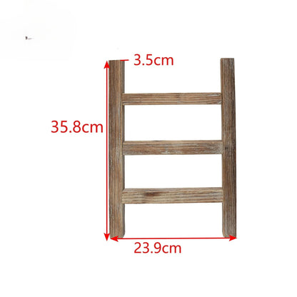 Wooden Towel Ladder Rack, 3-Tier Pastoral Tea Towel Display Stand for Kitchen, Bathroom and Blanket Storage - product view 1