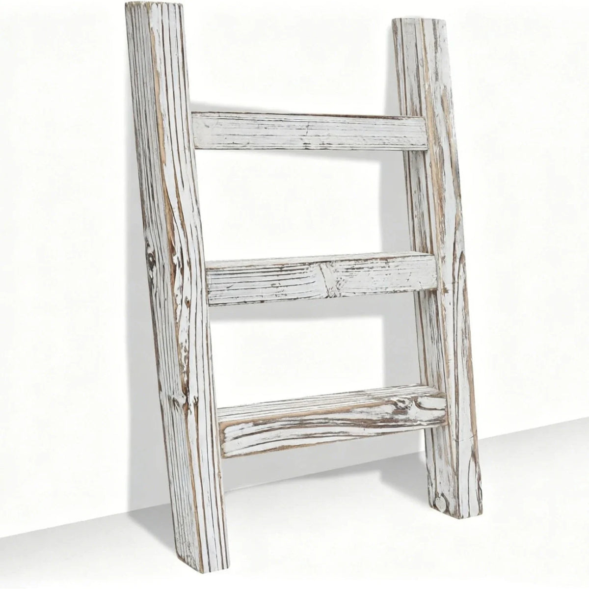 Wooden Towel Ladder Rack, 3-Tier Pastoral Tea Towel Display Stand for Kitchen, Bathroom and Blanket Storage - product view 2