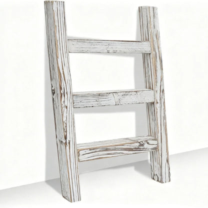 Wooden Towel Ladder Rack, 3-Tier Pastoral Tea Towel Display Stand for Kitchen, Bathroom and Blanket Storage - product view 2