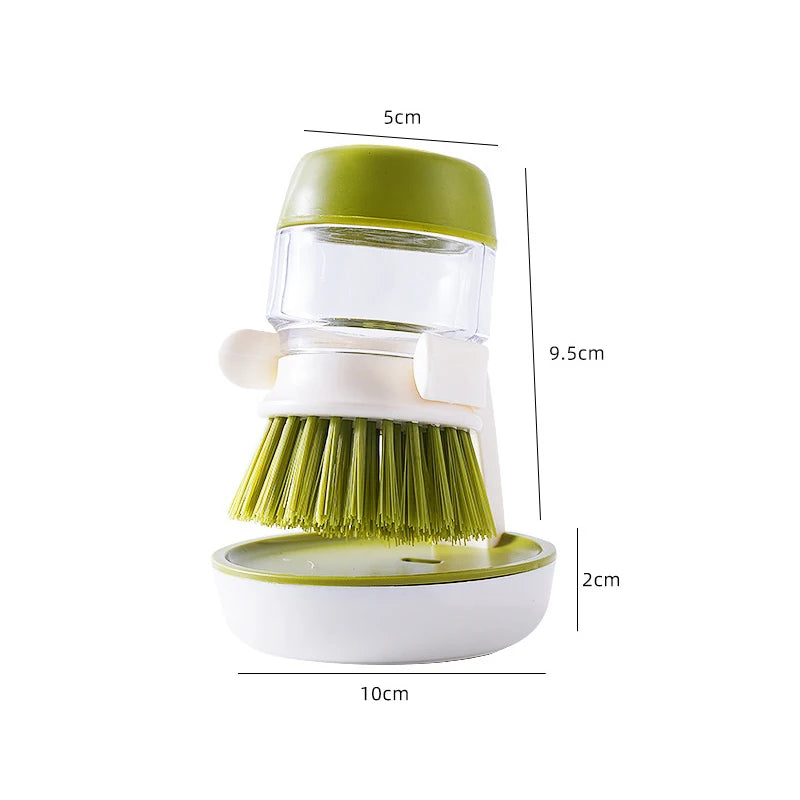 soap dispensing dish brush - product view 1