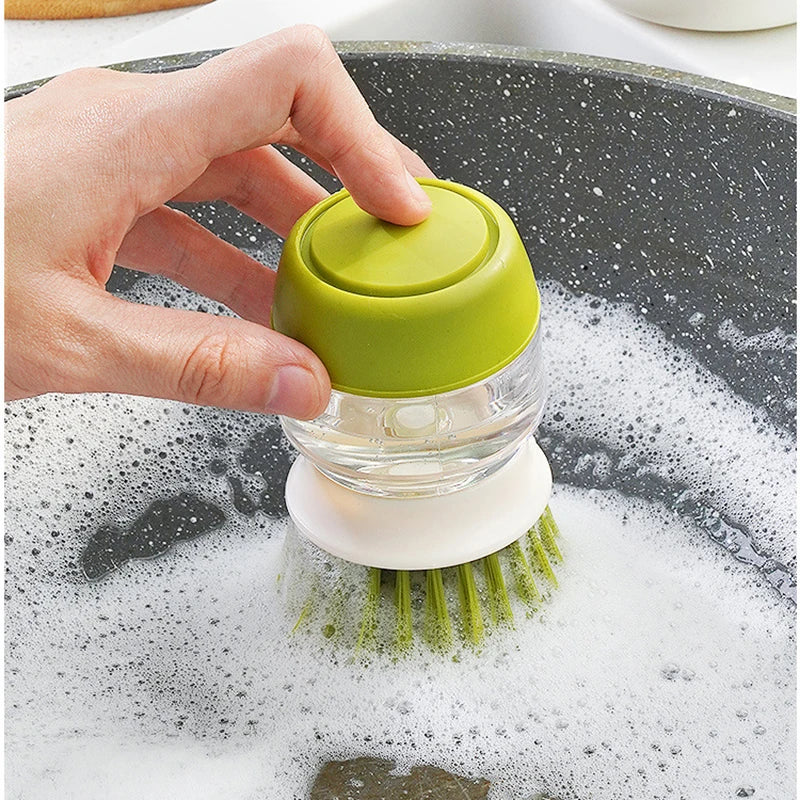 soap dispensing dish brush - product view 3