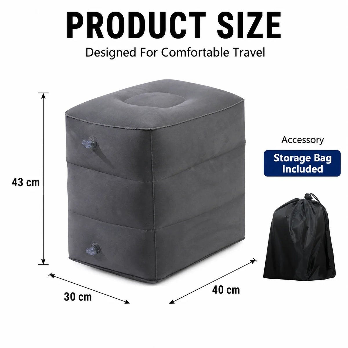 inflatable foot rest - product view 1