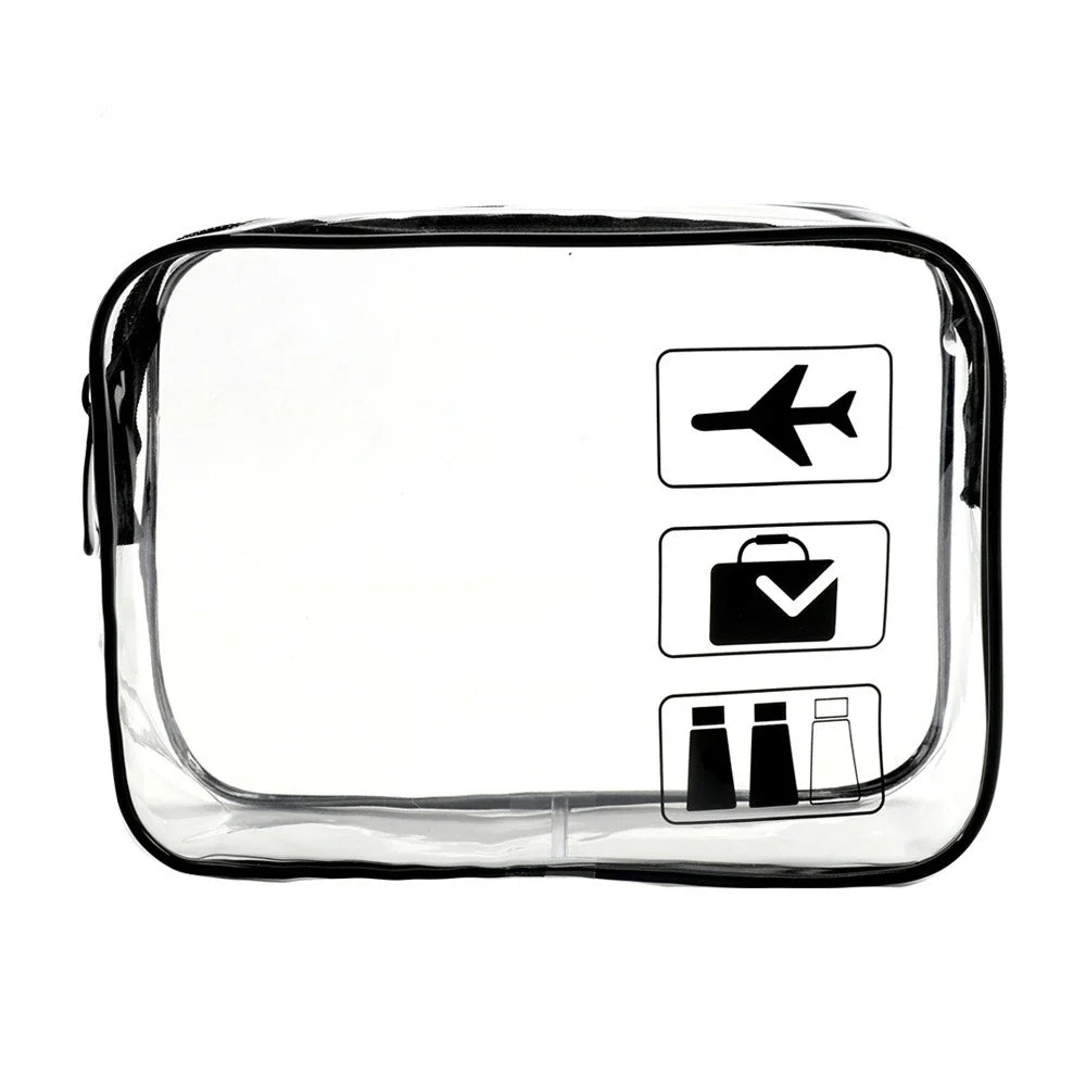 Clear Toiletry Bag, Transparent PVC Makeup Pouch with Zipper Closure, TSA Travel Wash Organizer in Pink, Black and More - product view 2