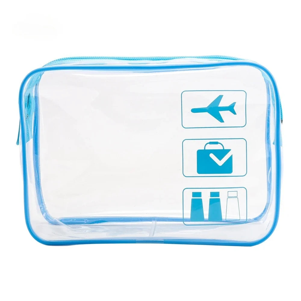 Clear Toiletry Bag, Transparent PVC Makeup Pouch with Zipper Closure, TSA Travel Wash Organizer in Pink, Black and More - product view 3
