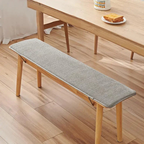 Bench Cushion, Breathable Terry Cloth Seat Pad with Cotton Filling, Light Grey, 30 x 150cm for Indoor and Outdoor Furniture - product view 1