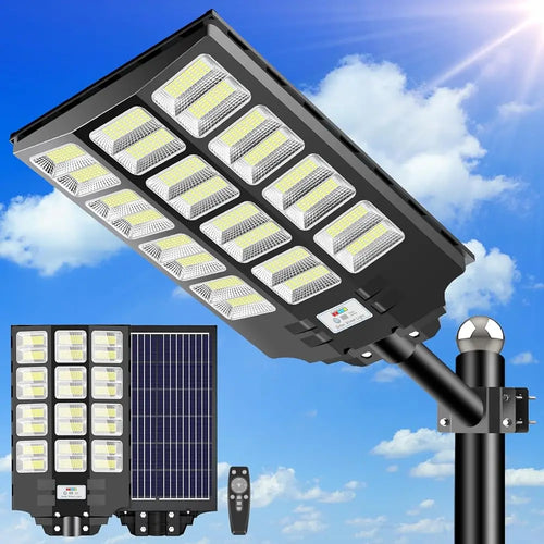 Solar Motion Sensor Driveway Light, 960 LED Security Lamp, 3 Modes, Dimmable, Remote Control for Garden and Yard - product view 1