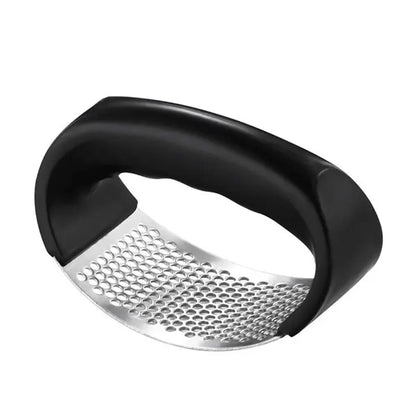 Stainless Steel Garlic Press, Ergonomic Manual Squeezer for Garlic and Ginger, Compact Black Kitchen Tool - product view 1
