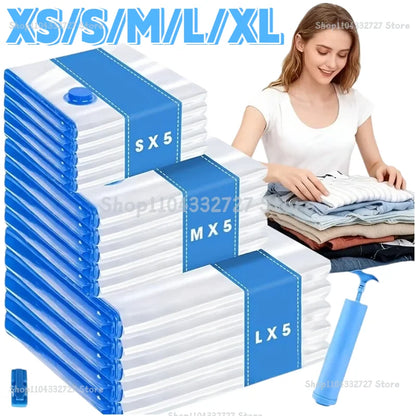 Vacuum Compression Storage Bags for Bedding, Reusable PA+PE Flat Bags, 60x80cm or 80x100cm, 1-Piece Option - product view 2
