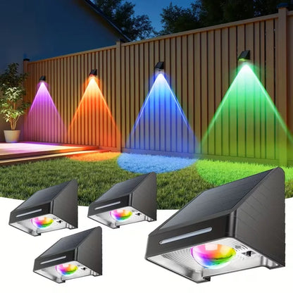 Solar Fence Lights, Automatic LED Deck Lighting, 5V, ABS Outdoor Holiday Décor with Black or White Pack Options - product view 3