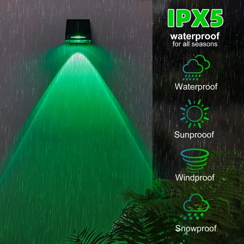 Solar Fence Lights, Automatic LED Deck Lighting, 5V, ABS Outdoor Holiday Décor with Black or White Pack Options - product view 5