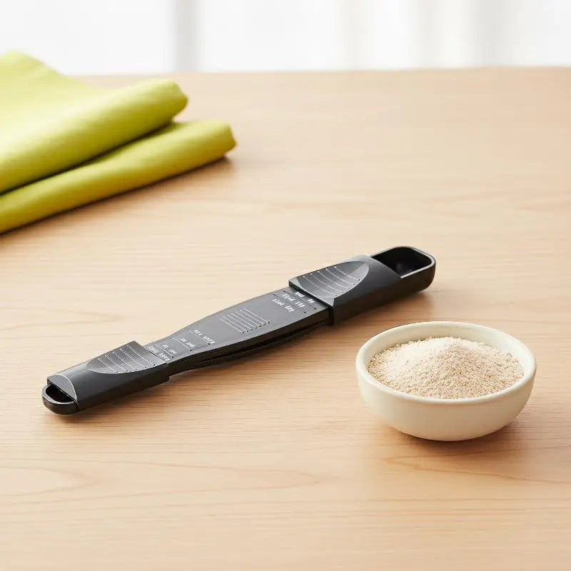 Adjustable Measuring Spoon, Double-Ended Food-Grade ABS Kitchen Measure with Engraved Scale for Baking, Cooking and Portion Control - product view 5