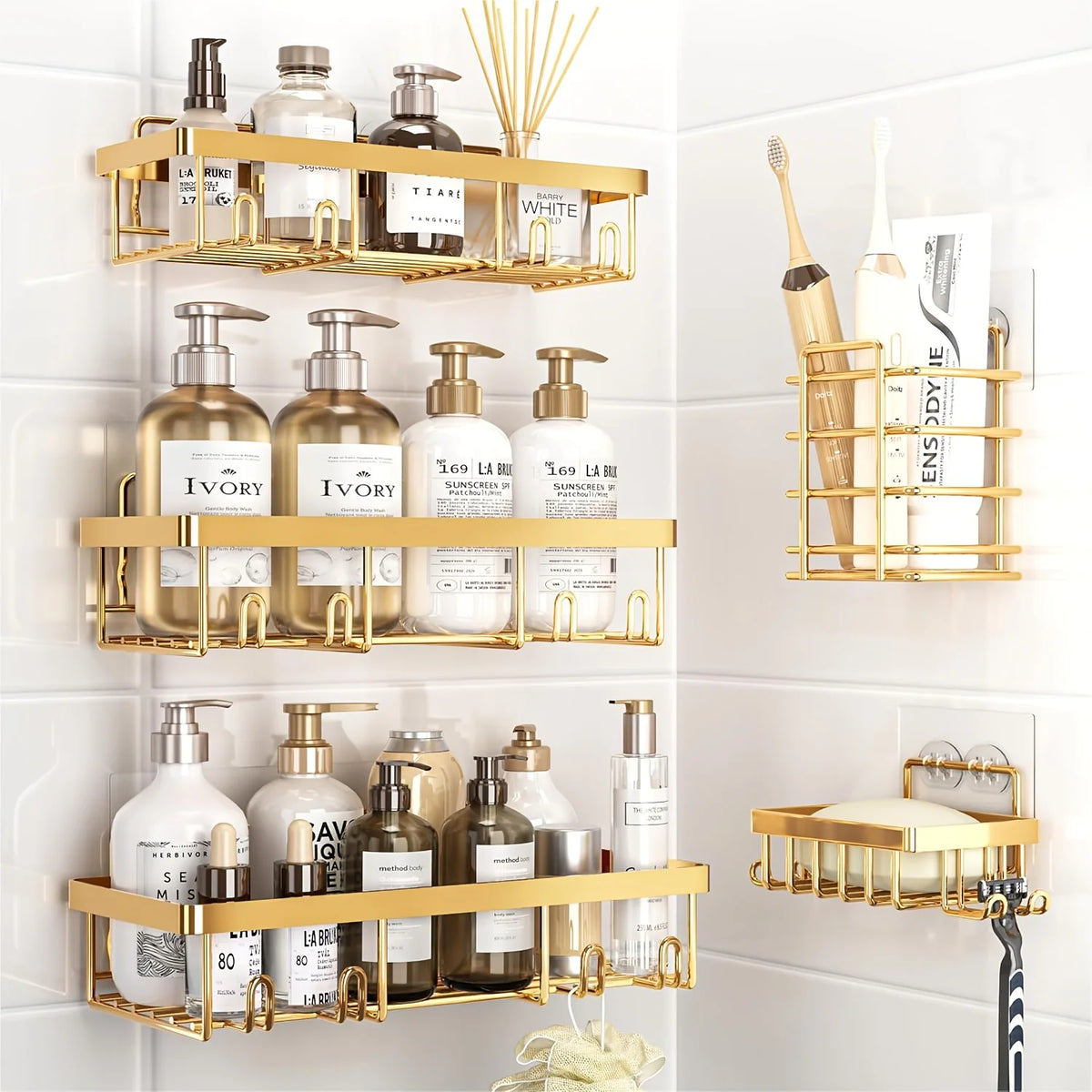 adhesive shower caddy - product view 1