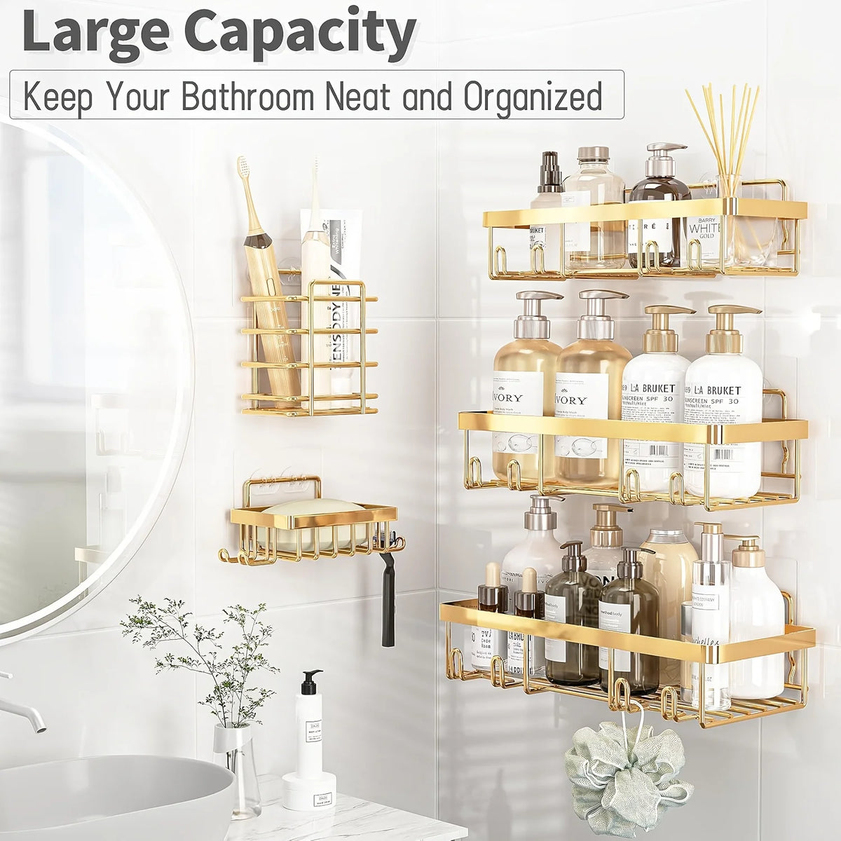 adhesive shower caddy - product view 6