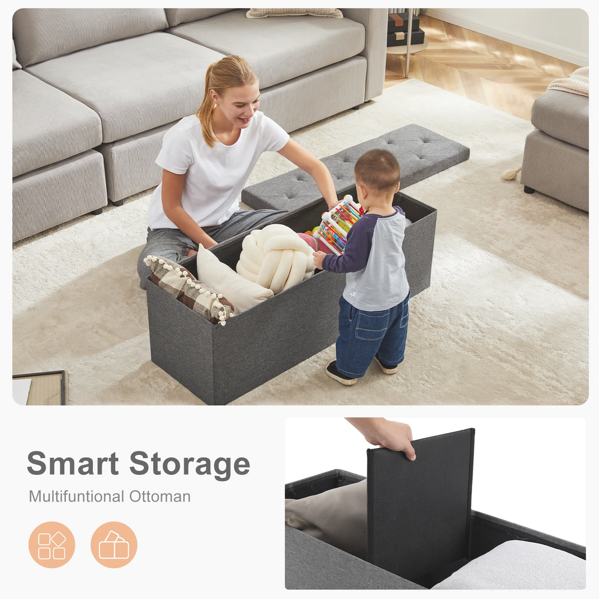 storage ottoman - product view 3
