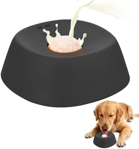 Plastic Slow Feeder Dog Bowl, Liquid Treat Lick Bowl with Rolling Ball, Anti-Slip Base for Bone Broth and Yogurt - product view 1