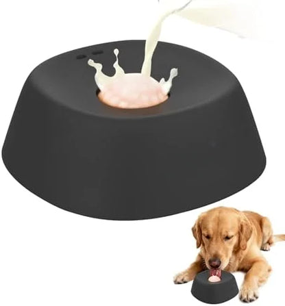 Plastic Slow Feeder Dog Bowl, Liquid Treat Lick Bowl with Rolling Ball, Anti-Slip Base for Bone Broth and Yogurt - product view 1
