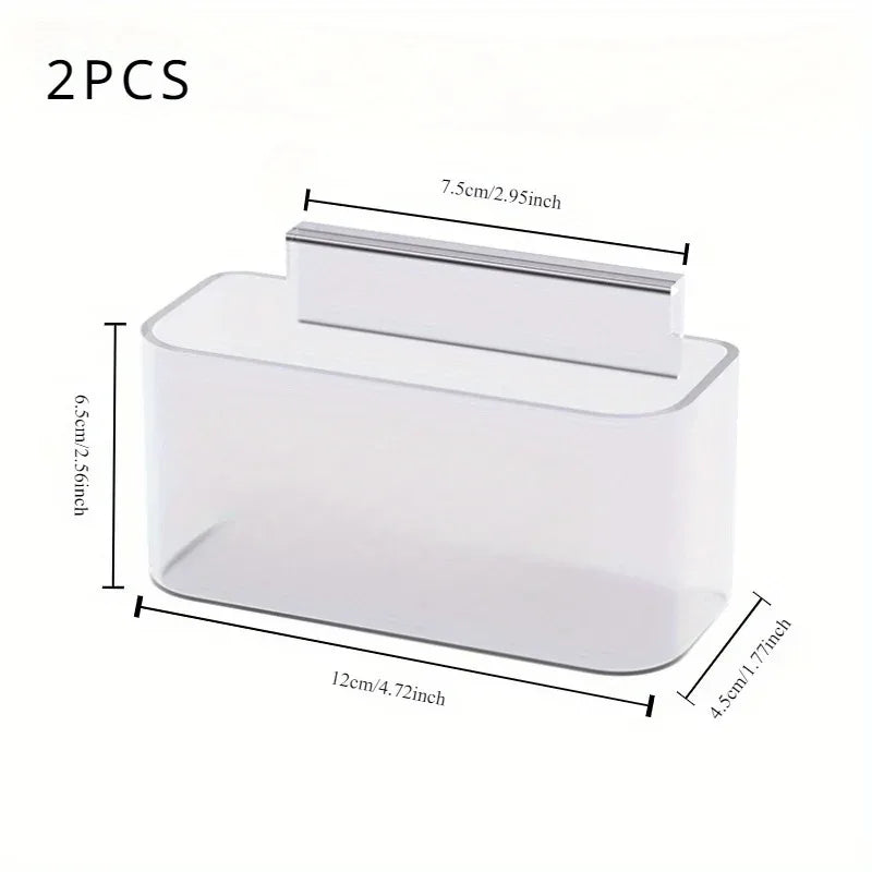2-Piece Hanging Refrigerator Organizer, Reusable Plastic Cheese Slice Storage Containers for Kitchen and Bathroom Use - product view 5