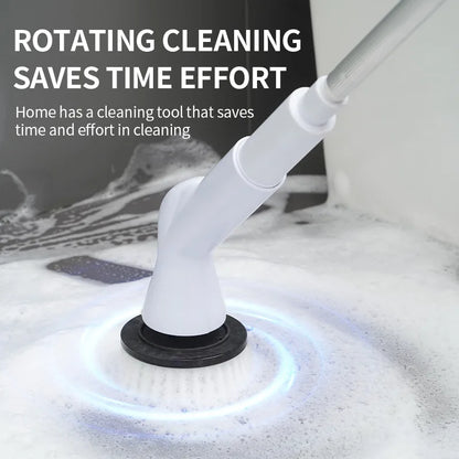 Electric Spin Scrubber with Long Handle, Replaceable Brush Heads for Bathroom Floors, Gaps and Toilets, Under 20 V - product view 5