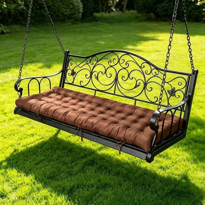 Waterproof Patio Bench Cushion, Rectangular PP Cotton Seat Pad with Ties, 100 x 50 or 120 x 50 cm, Six Colors - product view 2