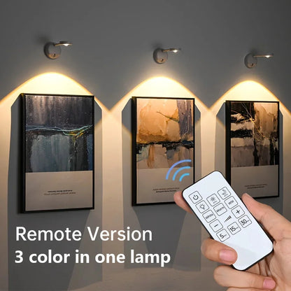 Rechargeable Picture Light, Motion Sensor, Remote or Touch Control, 3 Color Temperatures, Dimmable Wall or Table Lamp - product view 6