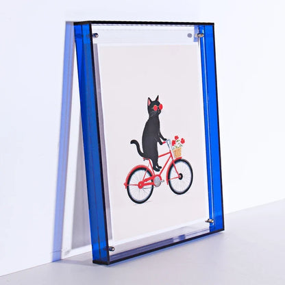 Clear Acrylic Floating Photo Frame, Double-Sided Wall-Mounted Minimalist Display for Posters and Pictures, 11 Size Options - product view 2