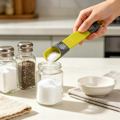 Adjustable Measuring Spoon with Gram and Volume Scale, ABS Kitchen Tool for Coffee, Baking, Spices and Milk Powder - product view 5