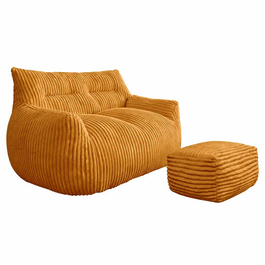 Giant Bean Bag Chair for Adults, Oversized Lounge Floor Sofa with Armrests, Washable Cover and 5 Color Options - product view 1