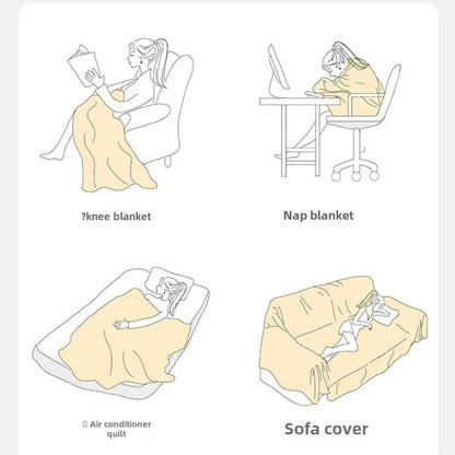 Knitted Sofa Cushion Cover, Contemporary Polyester Slipcover for Home, Office or Outdoor Décor, Random 1-Piece Color - product view 6