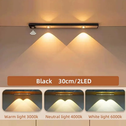 Rechargeable Under Cabinet Light, Dimmable LED Bar, 3 Light Colors, 5V Wireless Lamp in 20–50cm White or Black - product view 6