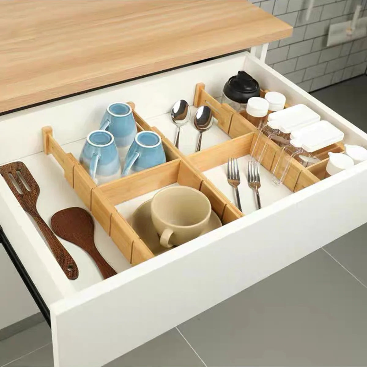 bamboo drawer organizer - product view 5
