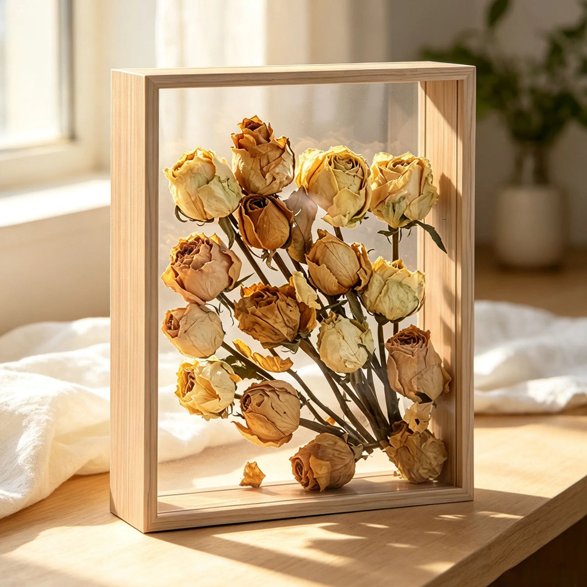 Acrylic Shadow Box Frame, 4cm Deep Double-Sided Display Case for Dried Flowers, Keepsakes and DIY Home Décor - product view 4