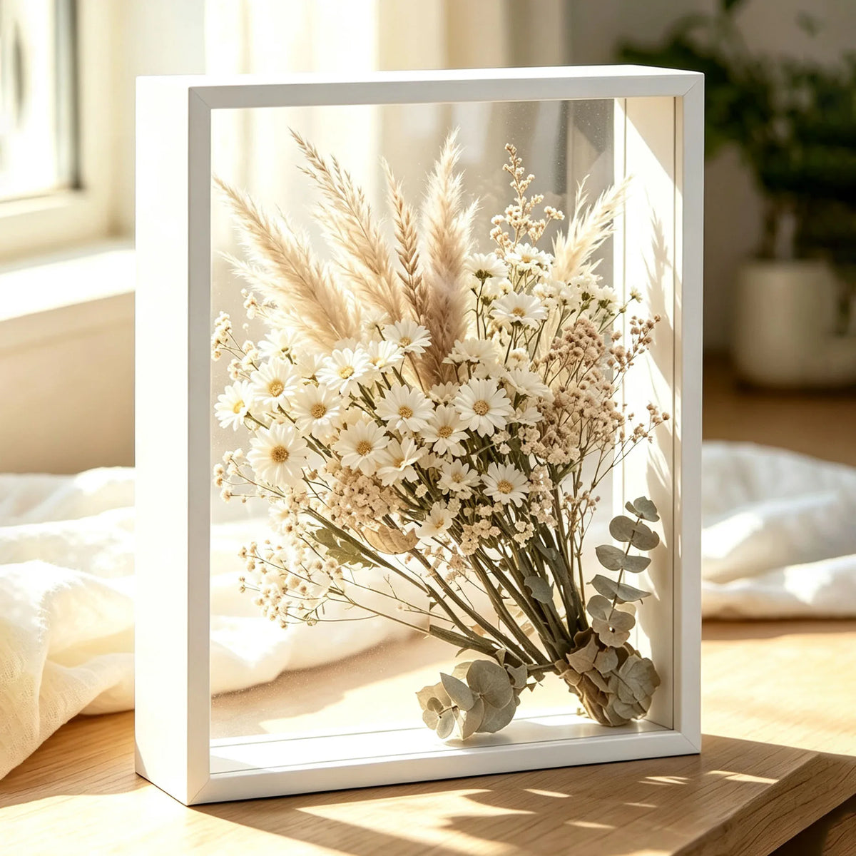 Acrylic Shadow Box Frame, 4cm Deep Double-Sided Display Case for Dried Flowers, Keepsakes and DIY Home Décor - product view 5