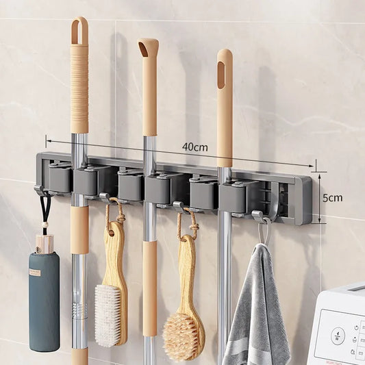 Wall Mounted Mop and Broom Holder, broom wall holder product view 1