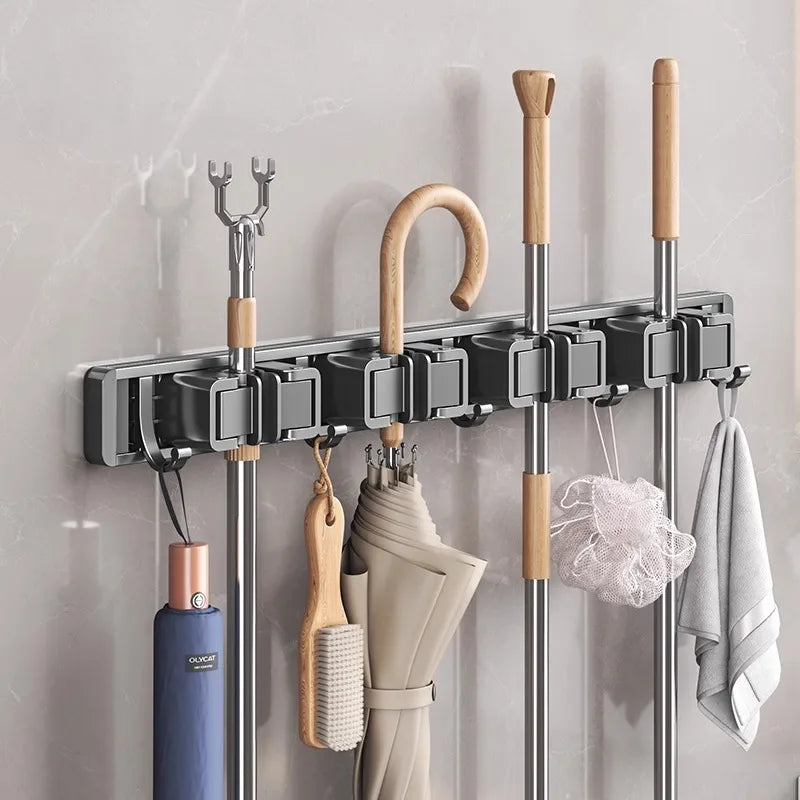 Wall Mounted Mop and Broom Holder, broom wall holder product view 4