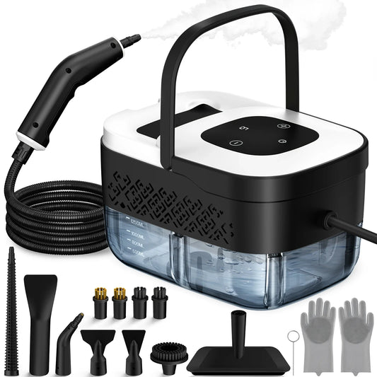 Portable Steam Cleaner, High-Pressure Chemical-Free Cleaning Machine with Touch Screen, 6 Adjustable Gears and 1250ml Tank for Home and Car - product view 1