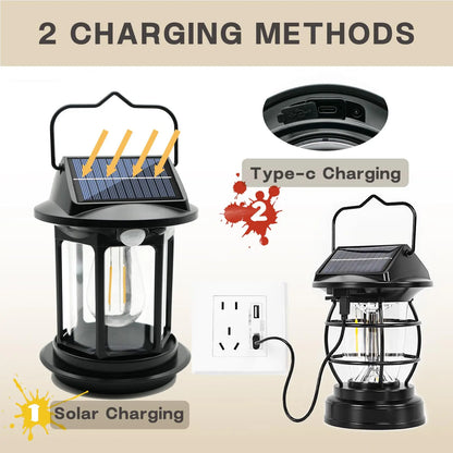 Solar Motion Sensor Hanging Lantern, 5V Halogen Light, ABS Body, Self-Contained Outdoor Emergency Garden Decor - product view 5