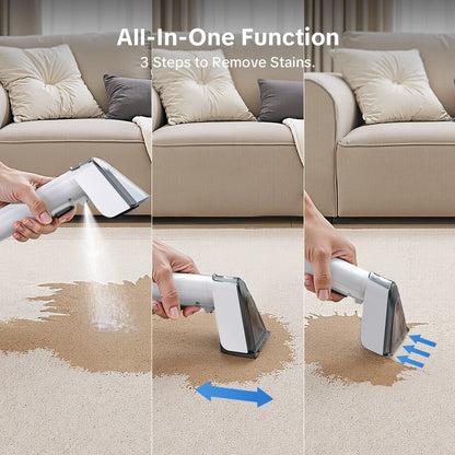 Portable Carpet Spot Cleaning Machine, Hot Water Cleaning, Handle Power Adjustment for Rugs, Upholstery, Pet Areas and Car Seats - product view 6