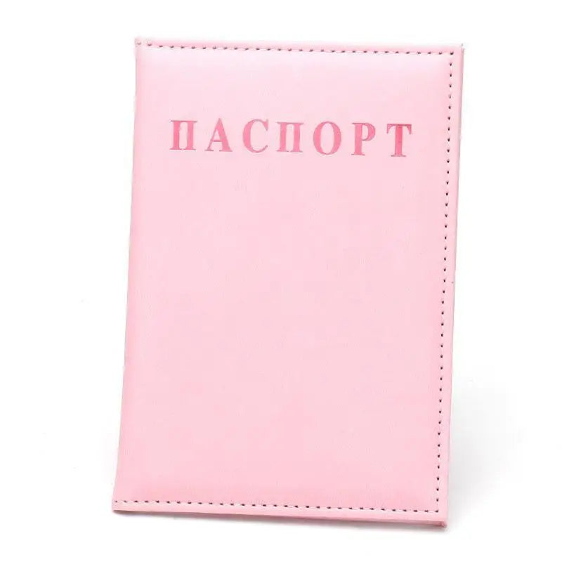PU Leather Passport Holder, Splash- and Scratch-Resistant Slim Travel Wallet with Reinforced Stitching for Russian Passports - product view 1