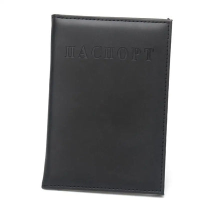 PU Leather Passport Holder, Splash- and Scratch-Resistant Slim Travel Wallet with Reinforced Stitching for Russian Passports - product view 2