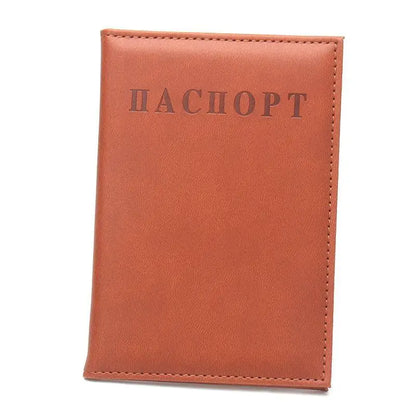 PU Leather Passport Holder, Splash- and Scratch-Resistant Slim Travel Wallet with Reinforced Stitching for Russian Passports - product view 4