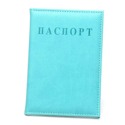 PU Leather Passport Holder, Splash- and Scratch-Resistant Slim Travel Wallet with Reinforced Stitching for Russian Passports - product view 5