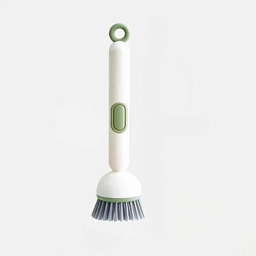 Rotatable Soap Dispensing Dish Brush, Plastic Kitchen Scrubber with Replaceable Heads for Grease and Pot Cleaning - product view 1