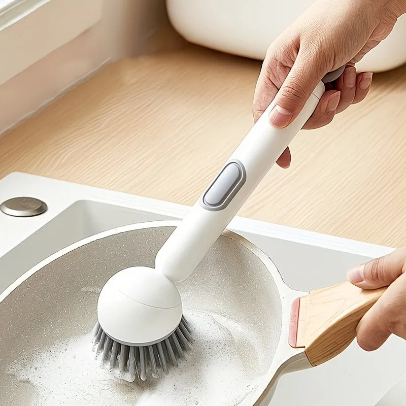 soap dispensing dish brush - product view 2