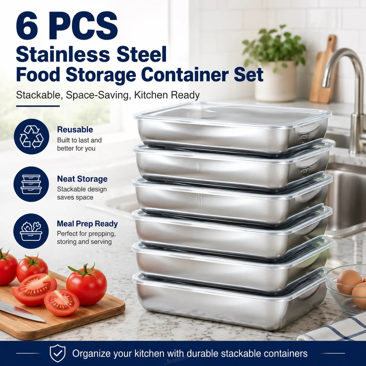 stackable food storage container - product view 2