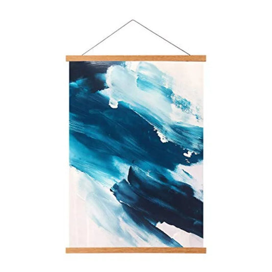 Magnetic Poster Frame, Teak Wood Poster Hanger for 12x16, 12x18 or 12x24-Inch Prints, Photos, Maps and Artwork - product view 1
