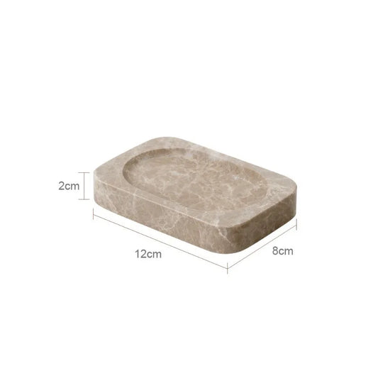 Marble Bathroom Organizer, Retro Soap Dispenser, Tissue Box, Tray, Cotton Swab Jar or Cup Options for Countertops - product view 1