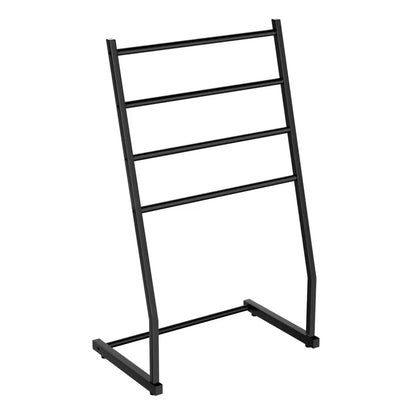 4-Tier Freestanding Towel Ladder Rack, Reusable Metal Bathroom Towel Bar Stand, Black for Towels and Blankets - product view 1