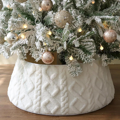 Cloth Christmas Tree Skirt, 40 x 60 x 20 cm or 55 x 72 x 25 cm Options for Holiday Tree Base Décor - product view 1