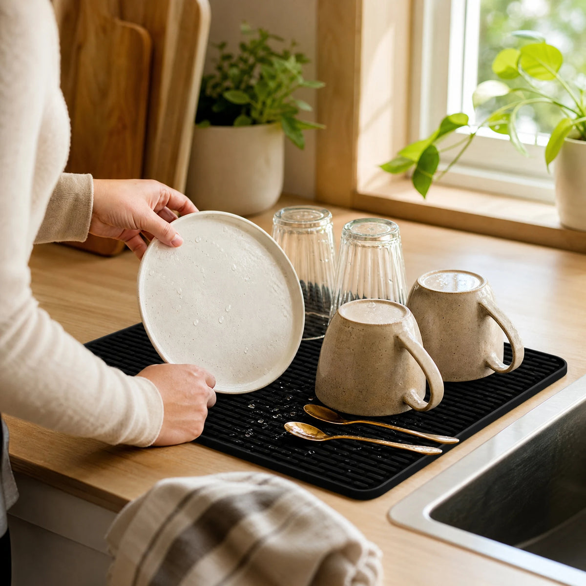 silicone dish drying mat - product view 4